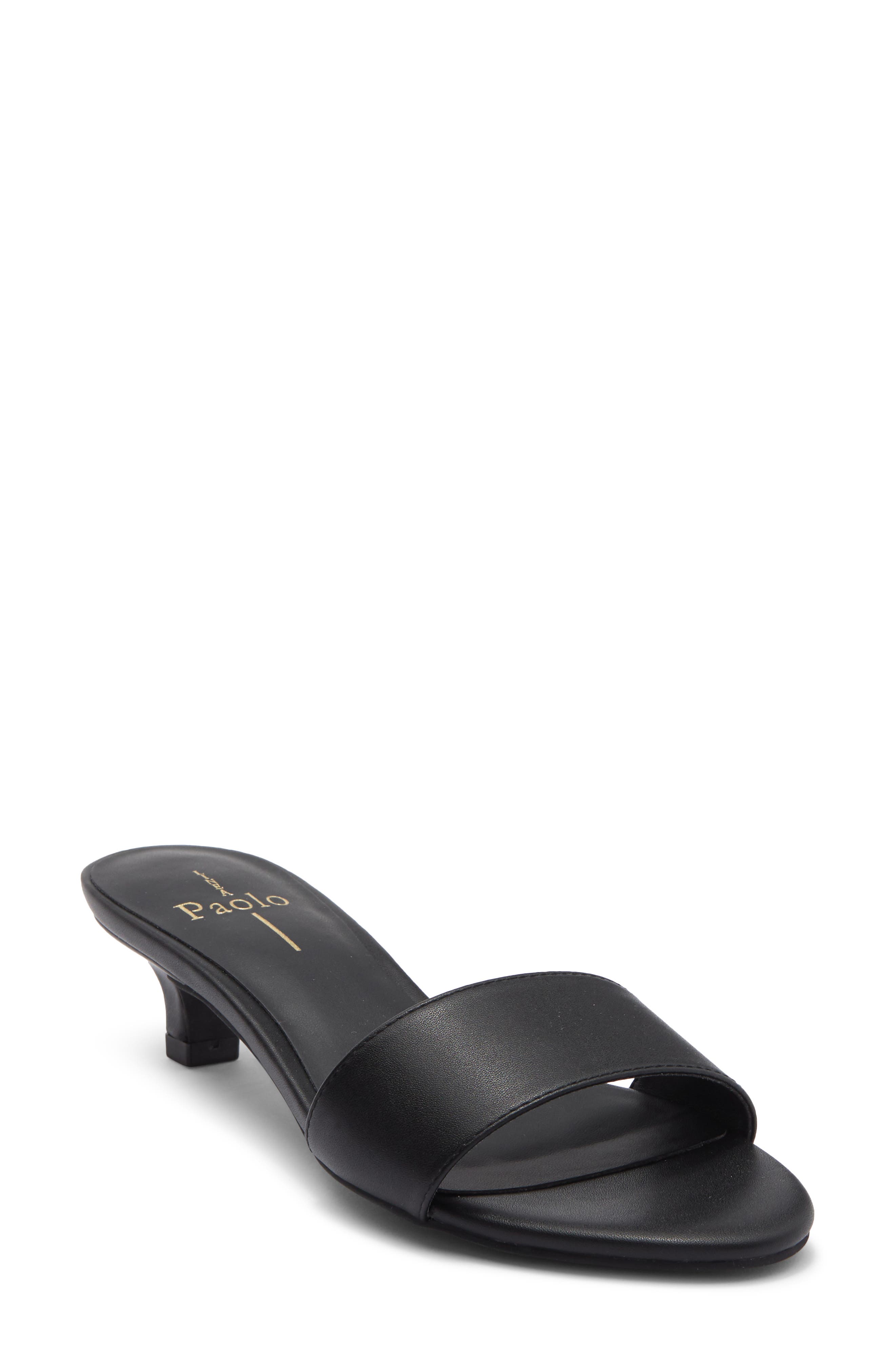 Linea Paolo Ilia Kitten Heel Sandal, Main, color, Black