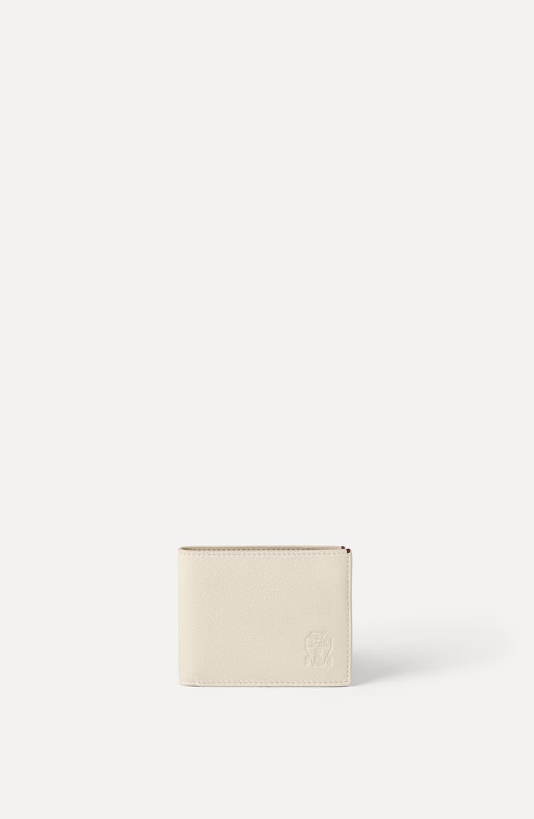 Brunello Cucinelli Calfskin wallet, Alternate, color, Chalk