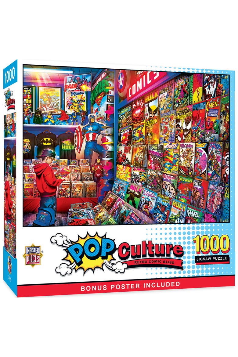 Retro Comic Bliss 1000 Piece Puzzle, Main, color, Multicolor