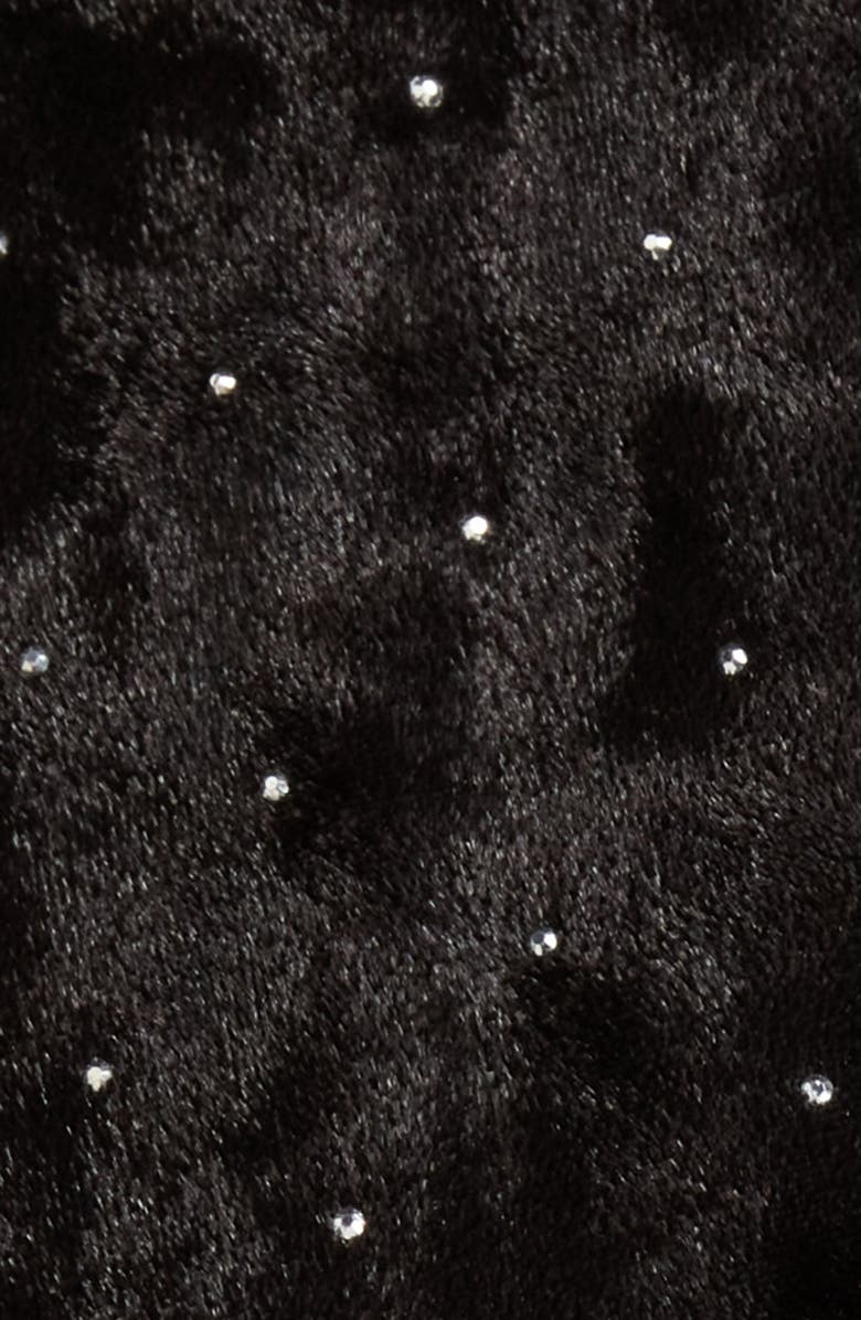 All in Favor Velvet Miniskirt, Alternate, color, Black