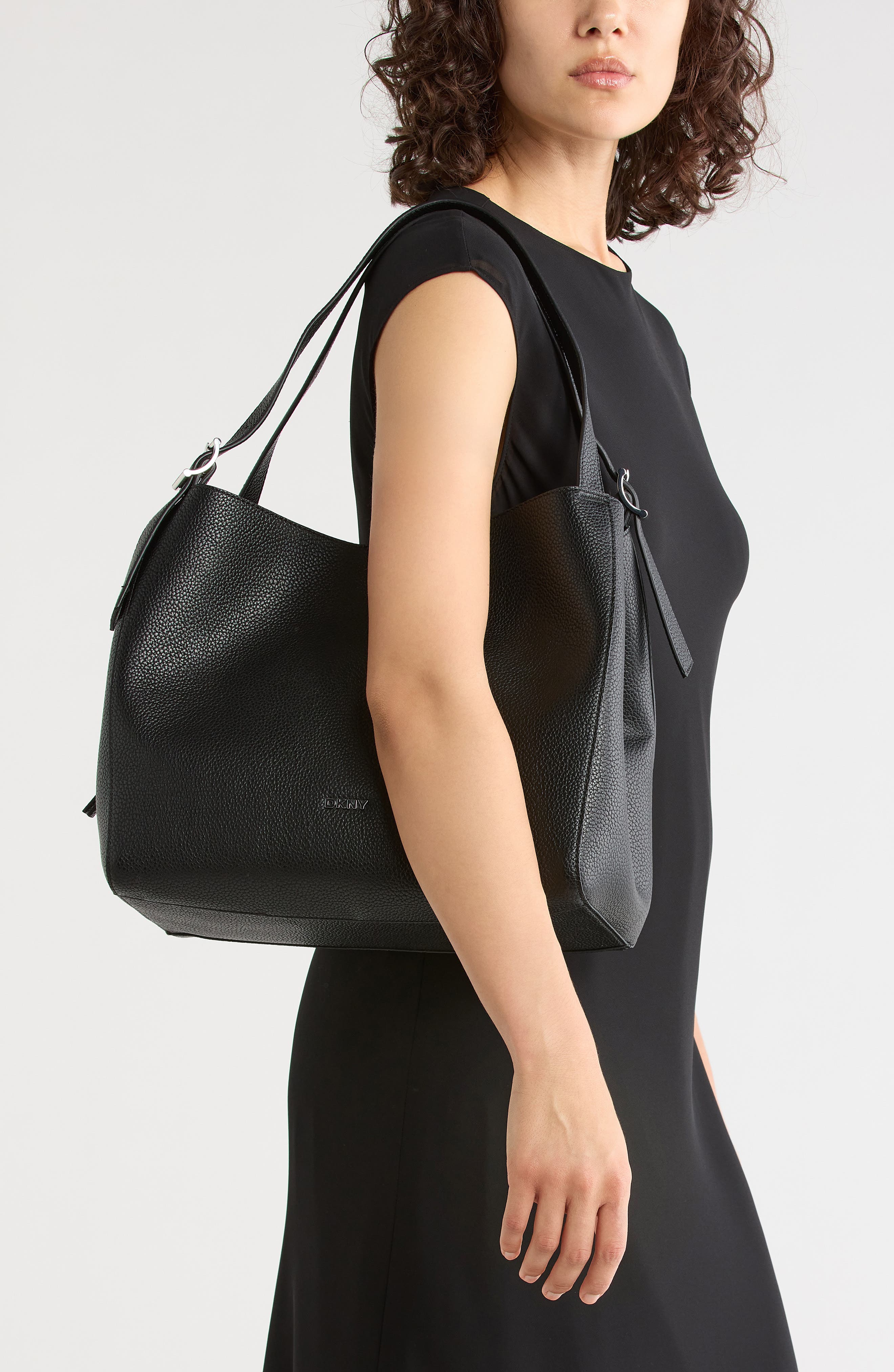 Miller Tote Bag, Alternate, color, BLACK/ SILVER