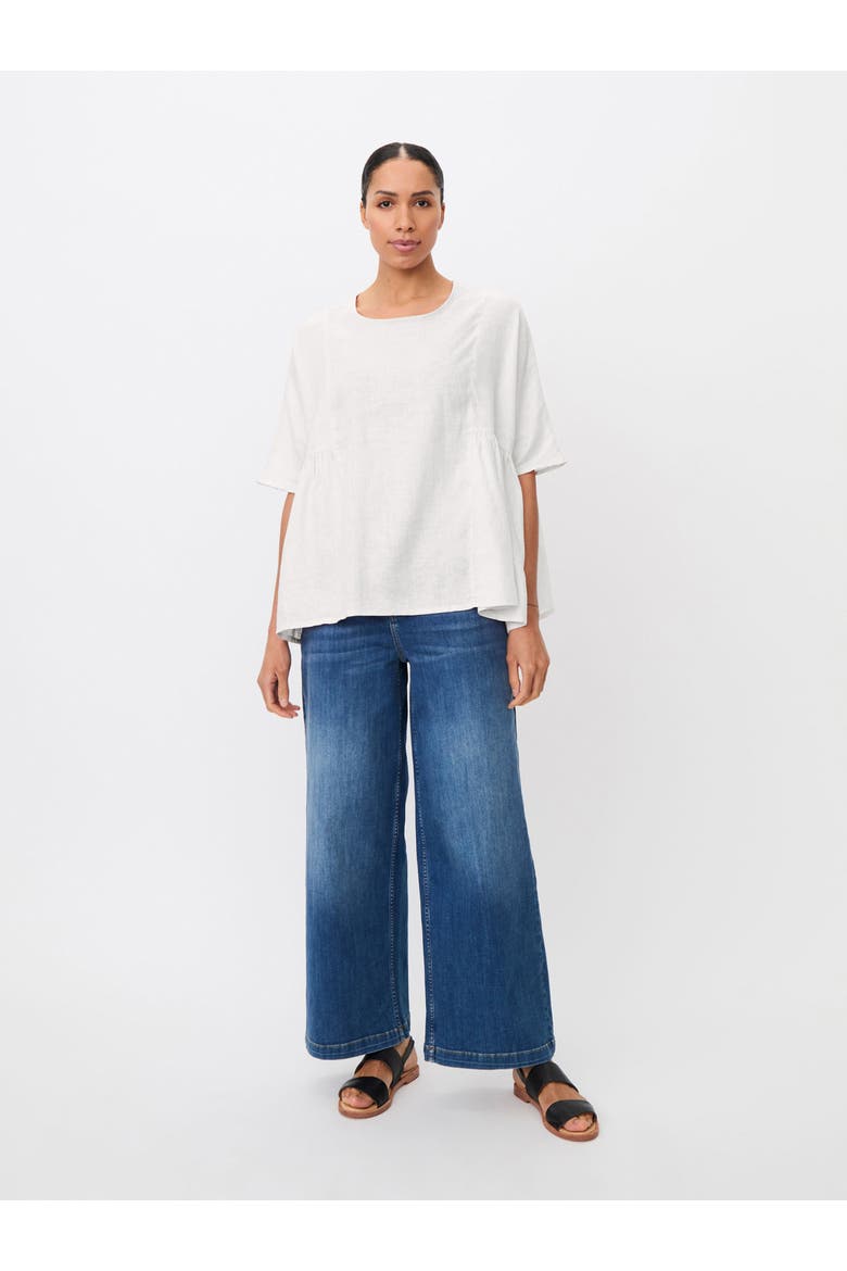 Mablissea Oversized Linen Blouse, Alternate, color, White