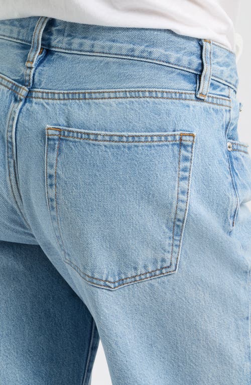 Frame The Pixie Gray Straight Leg Jeans In Dodger Offset Hem