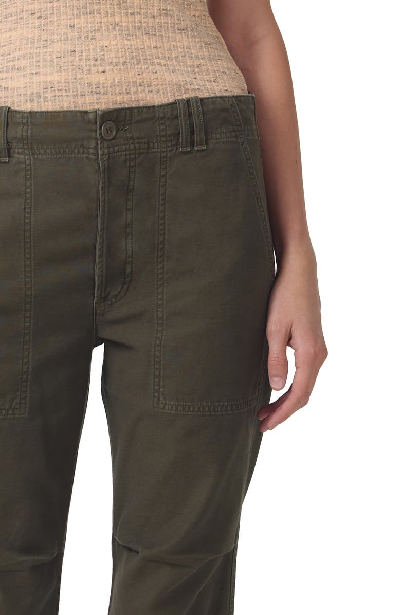 Citizens of Humanity Agni Crop Twill Utility Trousers, Alternate, color, Tea Leaf