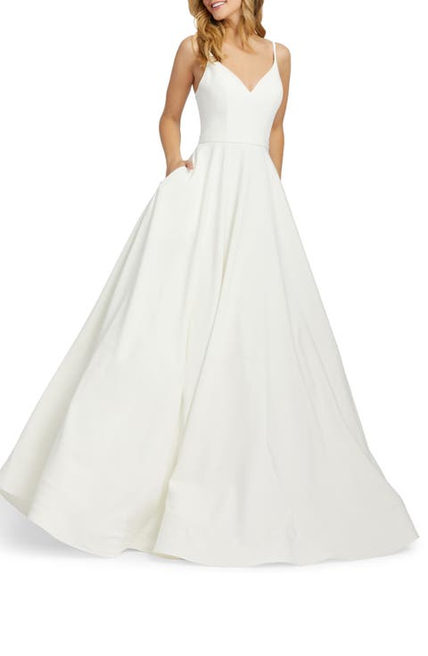 Classic  Sleeveless A-Line V-Neck Ballgown