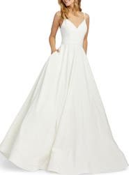 Mac Duggal Classic Sleeveless A-Line V-Neck Ballgown