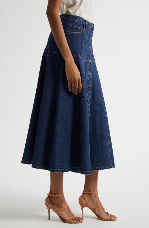 Cinq À Sept Veena Denim Midi Skirt In Oceane