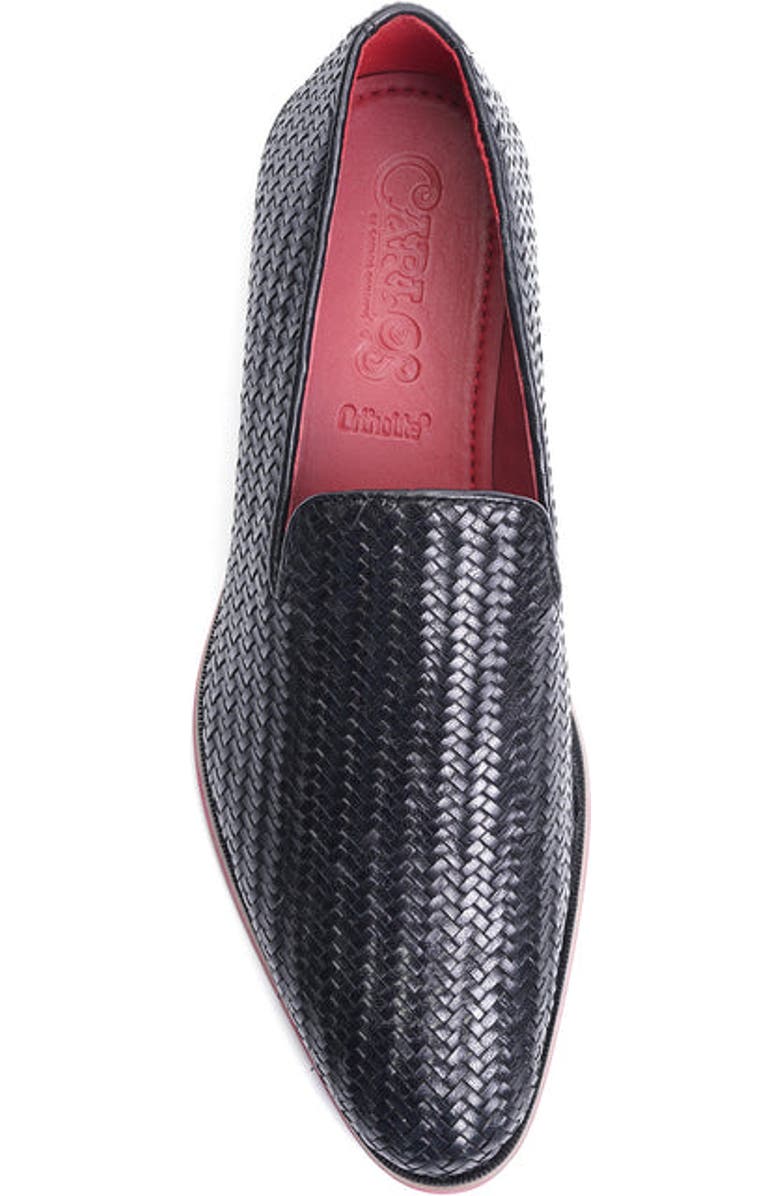 CARLOS SANTANA Gibson Weave Loafer, Alternate, color, Black