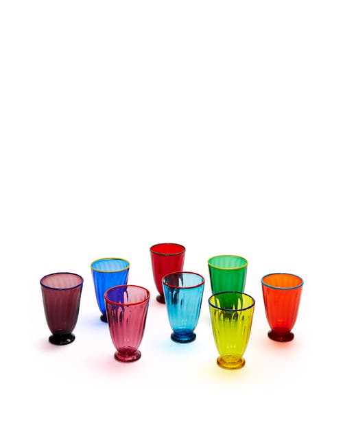 La Doublej Rainbow Glasses Set Of 8 In Mix Multicolor
