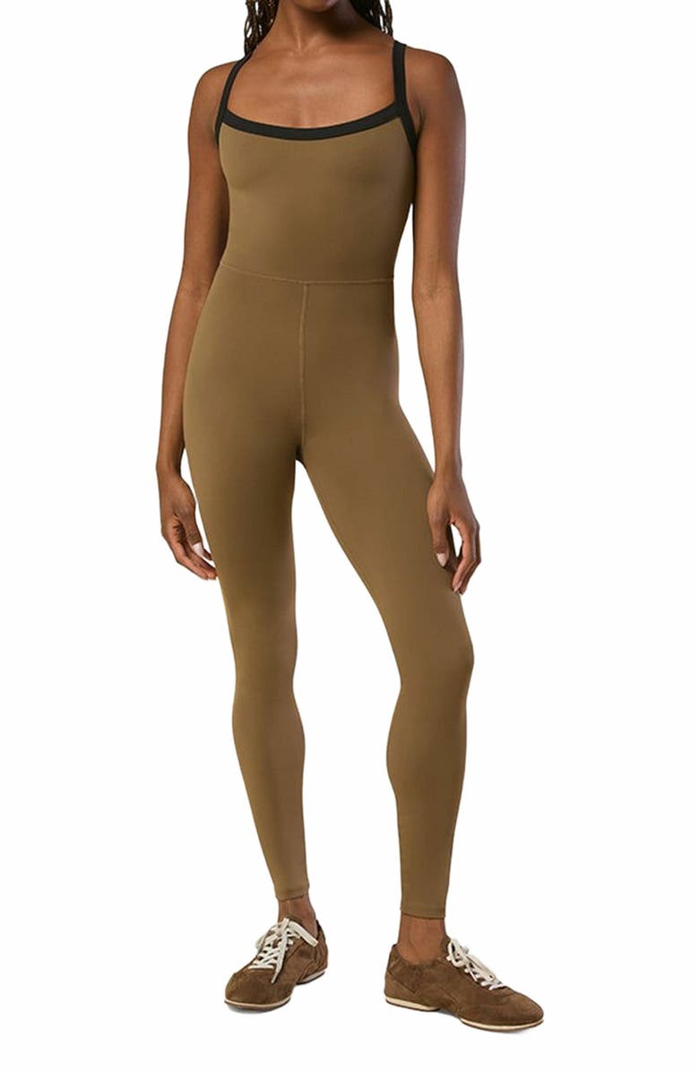 WeWoreWhat Contrast Strap Jumpsuit, Alternate, color, 