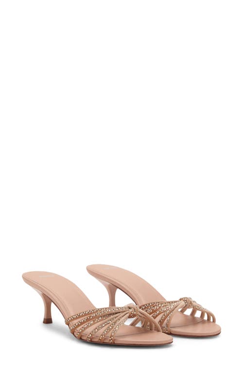 Mango Rhinestone Kitten Heel Sandal In Multi