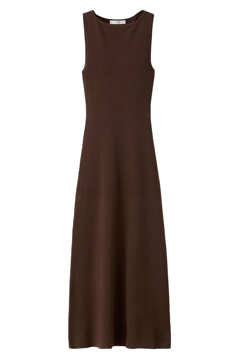 Sleeveless Knit Midi Dress, Alternate, color, CHOCOLATE