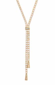 Nordstrom Cubic Zirconia Tennis Y-Necklace