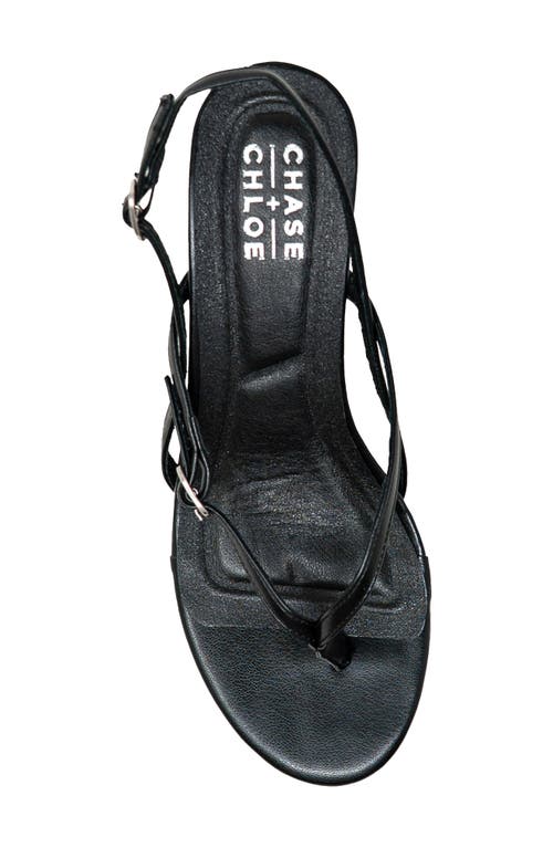 Chase & Chloe Chase And Chloe Nadine Slingback Sandal In Black