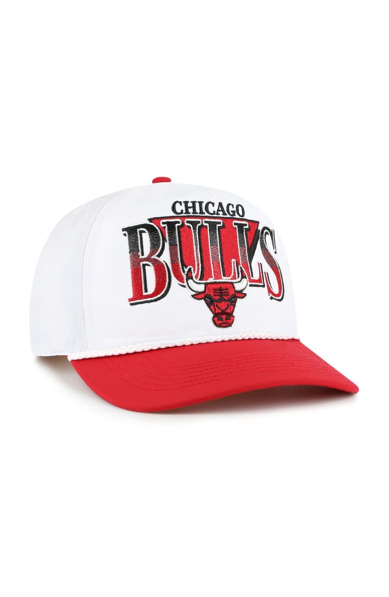 '47 Men's '47 White/Red Chicago Bulls Tribute Two-Tone Hitch Adjustable Hat, Alternate, color, White