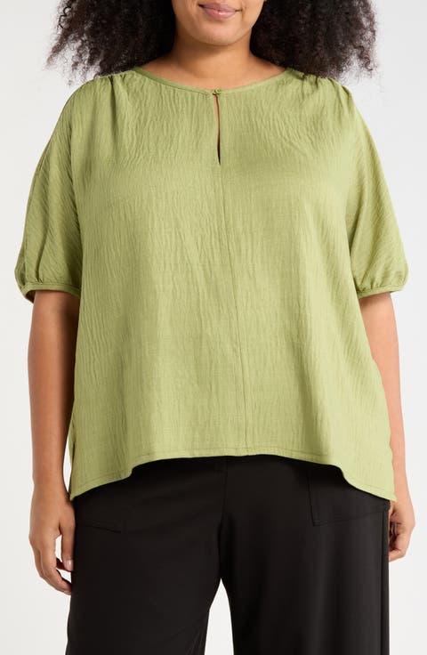 Bubble Short Sleeve Top (Plus)