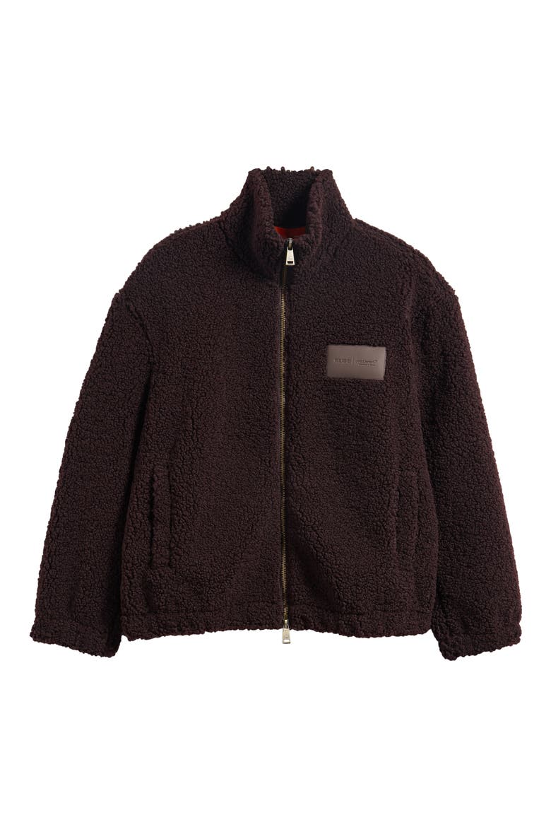 Mach Graphic High Pile Fleece Jacket, Alternate, color, CHOCOLATE BROWN