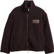 Reiss Mach Graphic High Pile Fleece Jacket