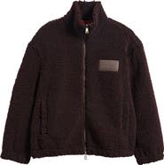 Reiss Mach Graphic High Pile Fleece Jacket