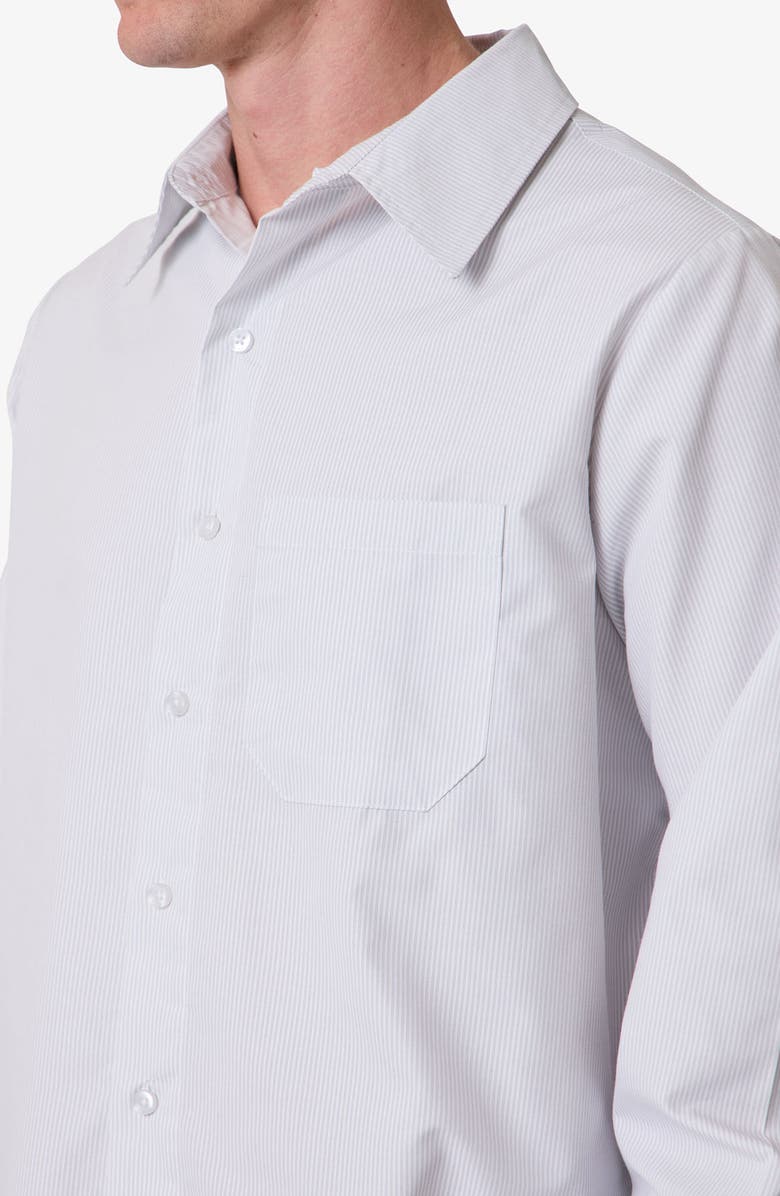 mnml Stripe Button-Up Shirt, Alternate, color, Grey/ White