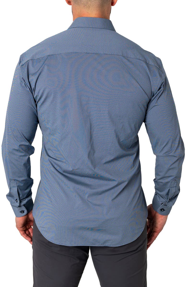 Maceoo Einstein Micropattern Stretch Contemporary Fit Button-Up Shirt, Alternate, color,