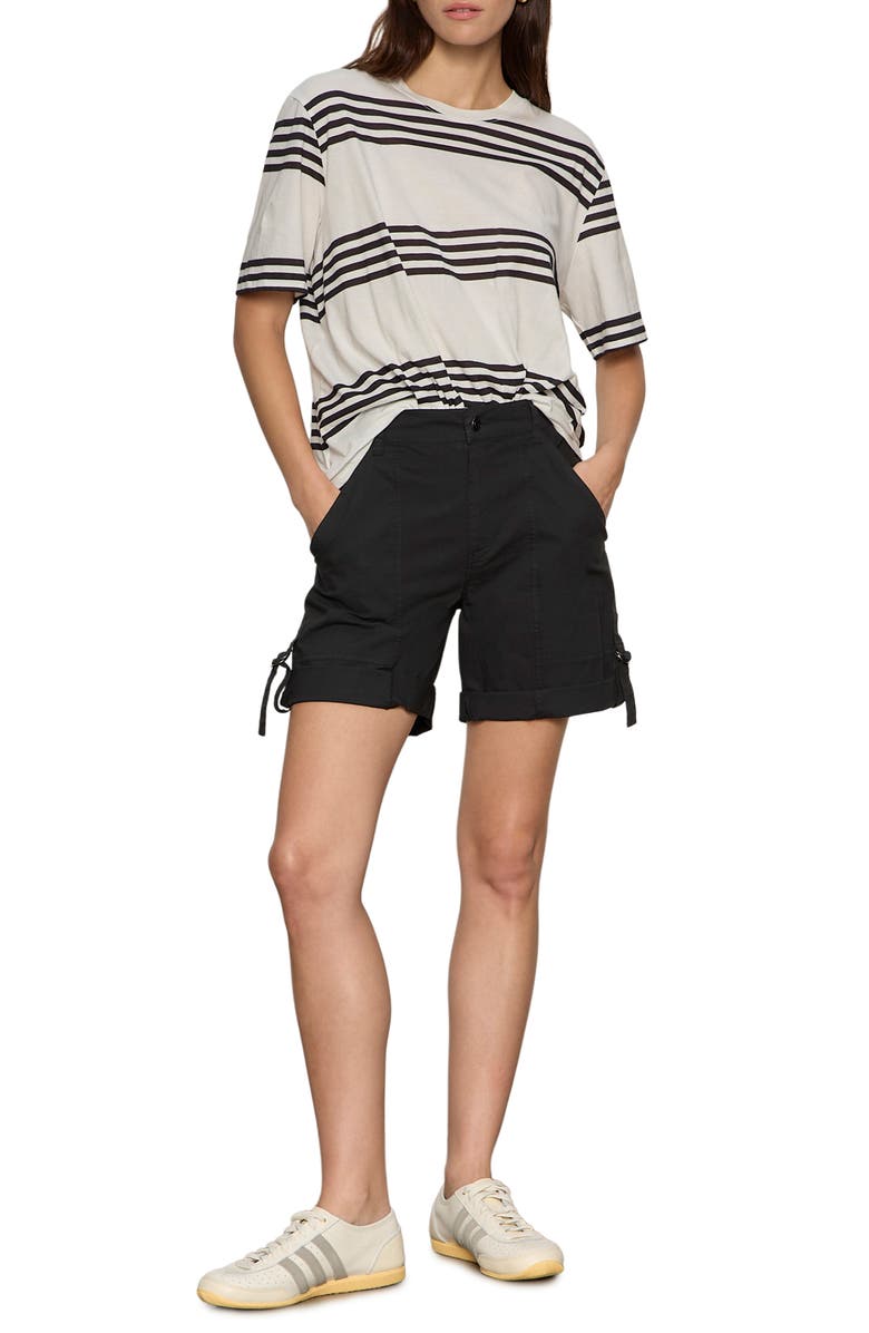 Sanctuary Angels Stretch Cotton Shorts, Alternate, color, Black