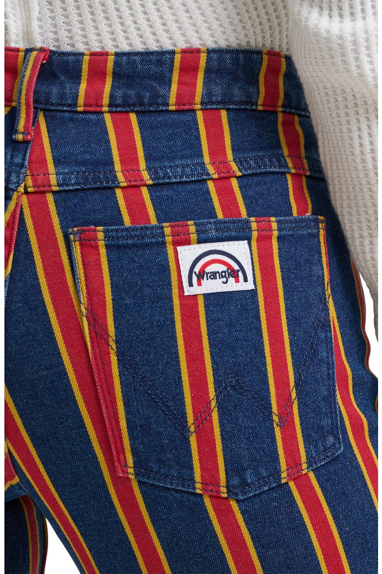 Rainbow High Waist Flare Jeans, Alternate, color, OFF TO THE RACES