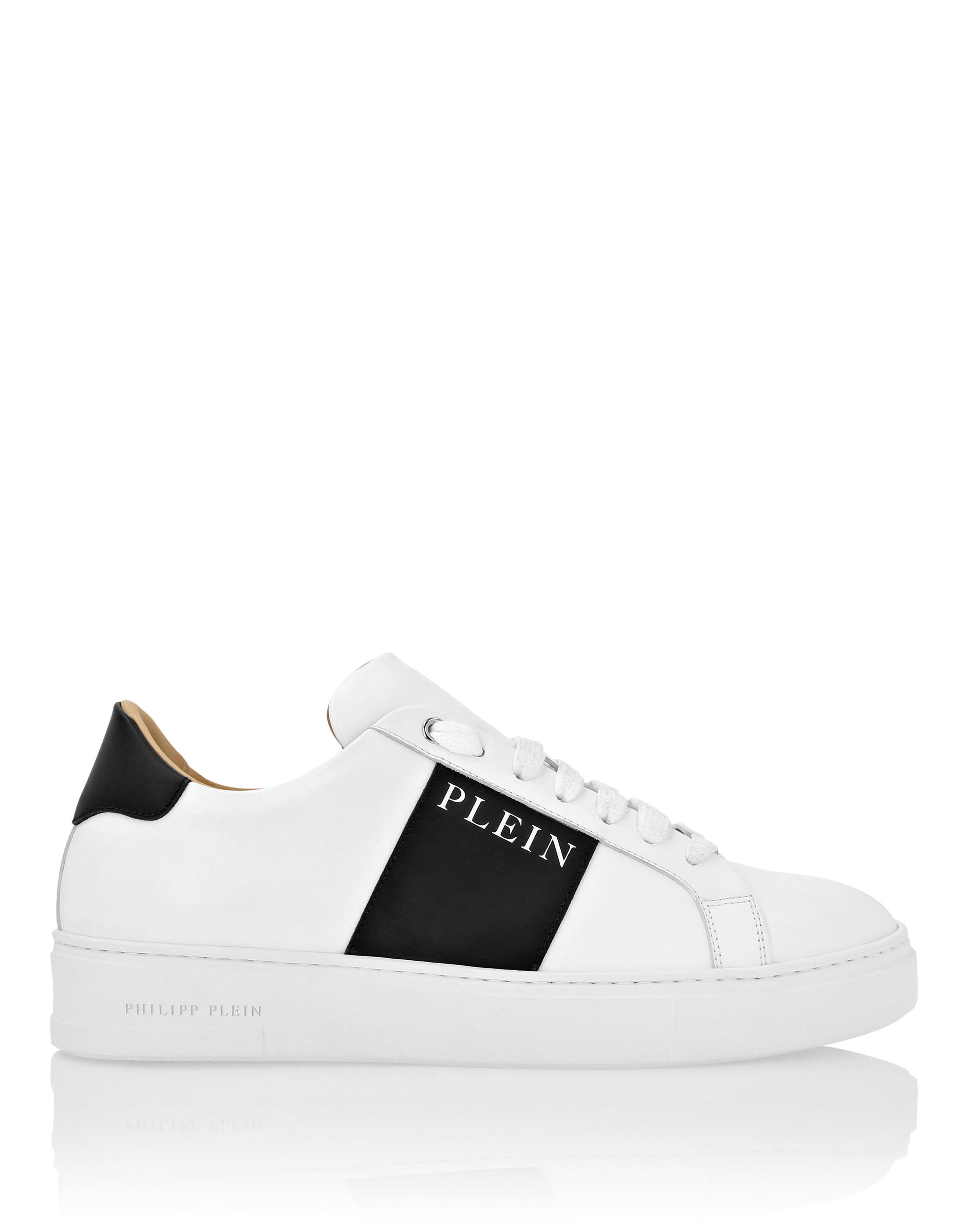 Nappa Leather Lo-Top Sneakers Unisex, Alternate, color, white/black