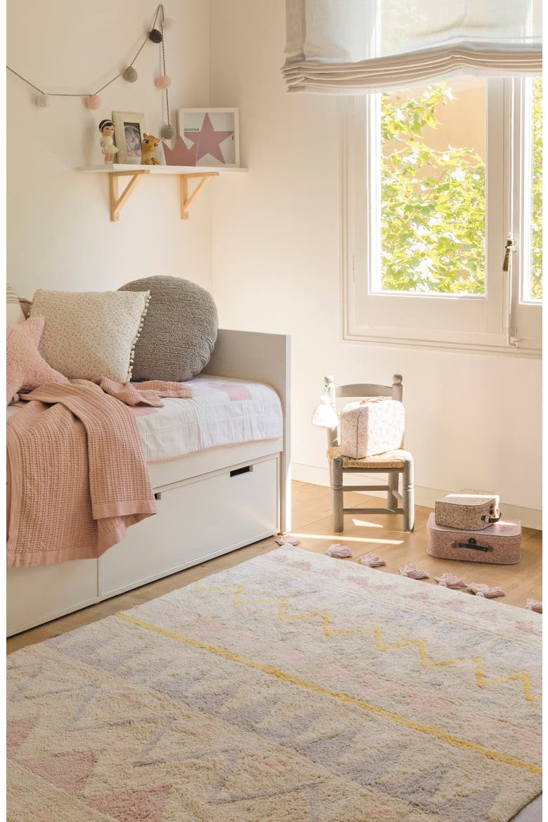Geometric Tassel Rug, Alternate, color, AZTECA NATURAL-VINTAGE NUDE