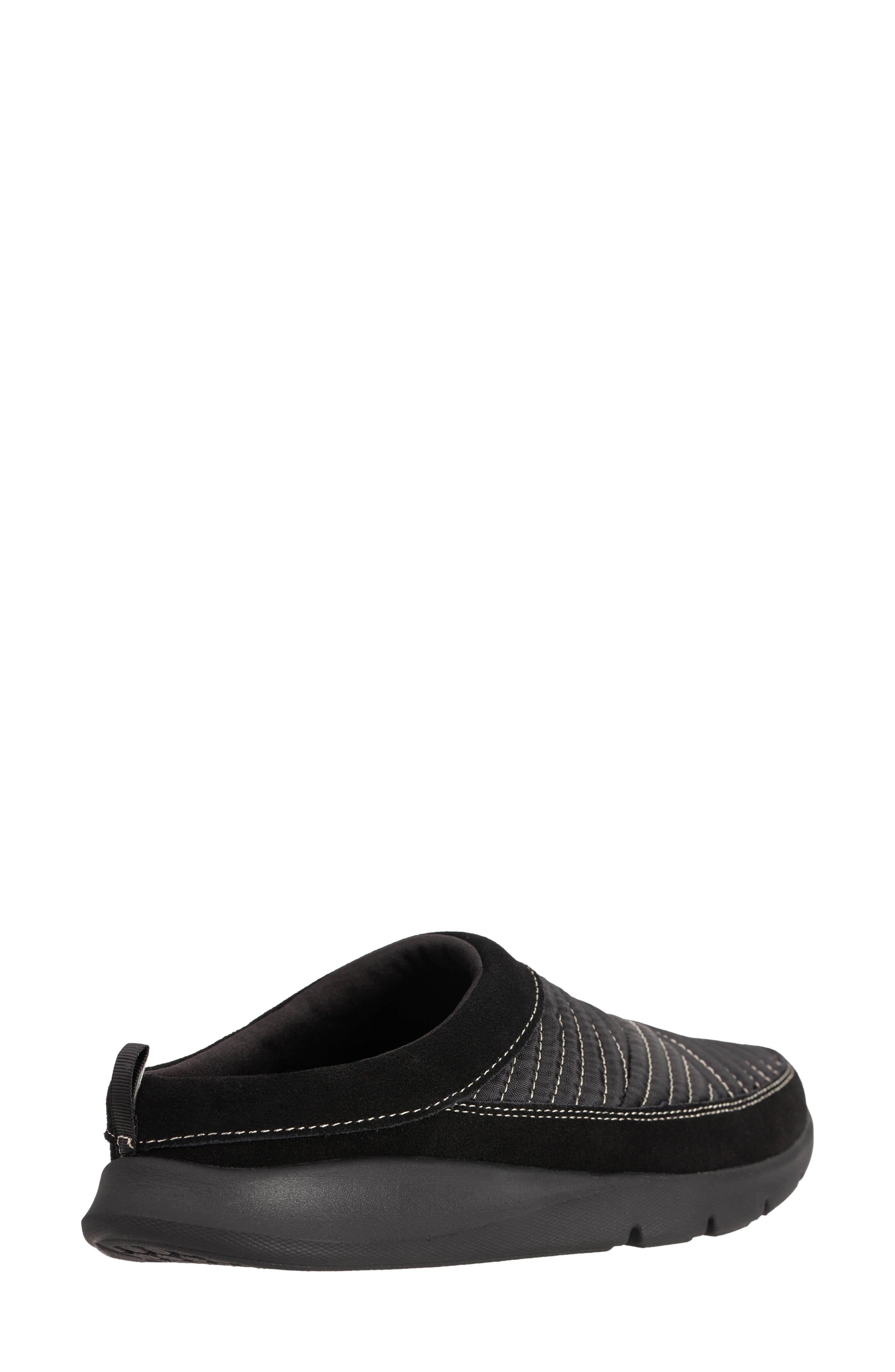 Basin Quilted Leather Clog, Alternate, color, BLACK