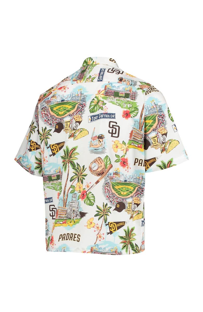 Reyn Spooner Men's Reyn Spooner White San Diego Padres Scenic Logo Button-Up Shirt, Alternate, color,