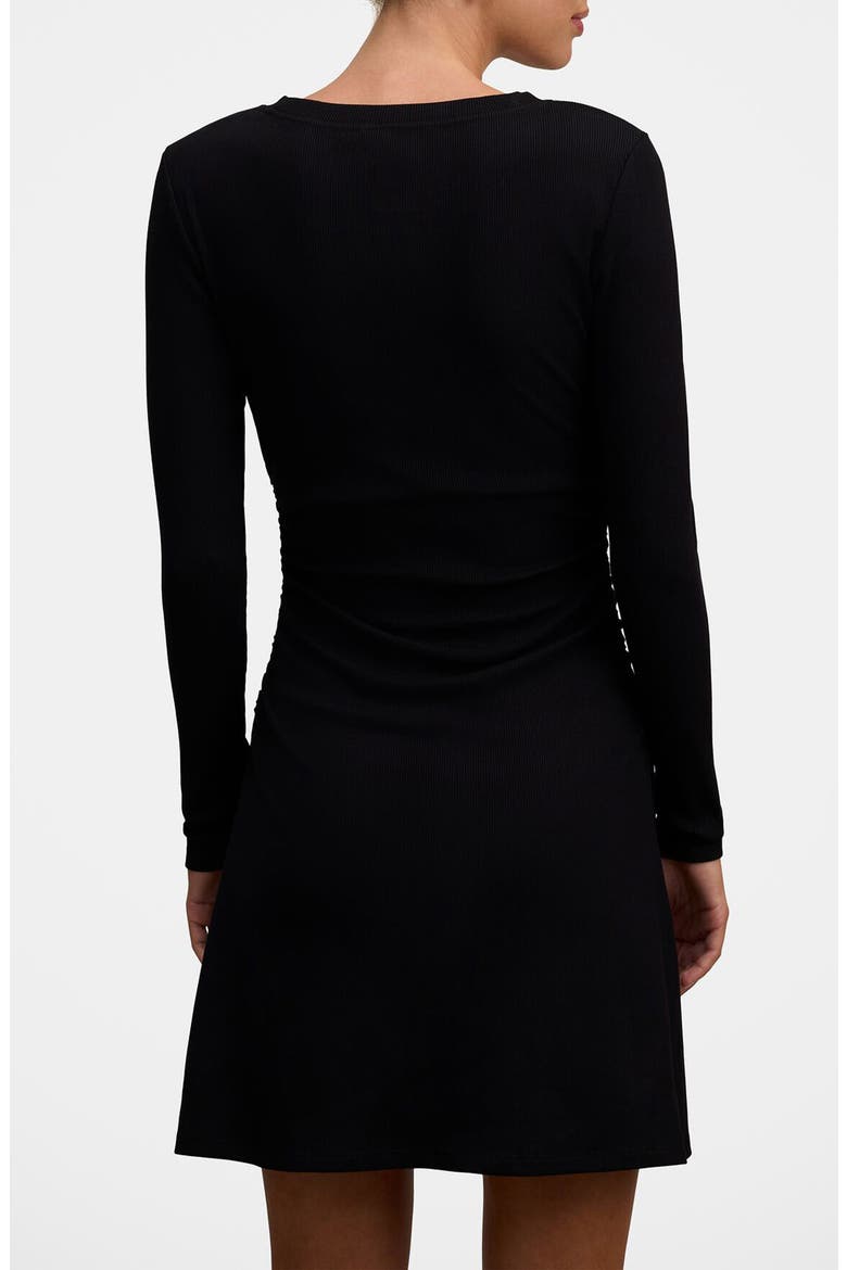 Ash Long Sleeve Minidress, Alternate, color, BLACK