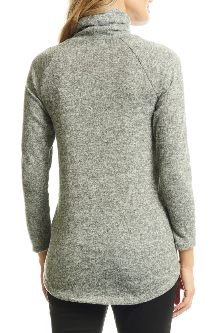 Teresa Maternity/Nursing Turtleneck, Alternate, color, HEATHER GREY
