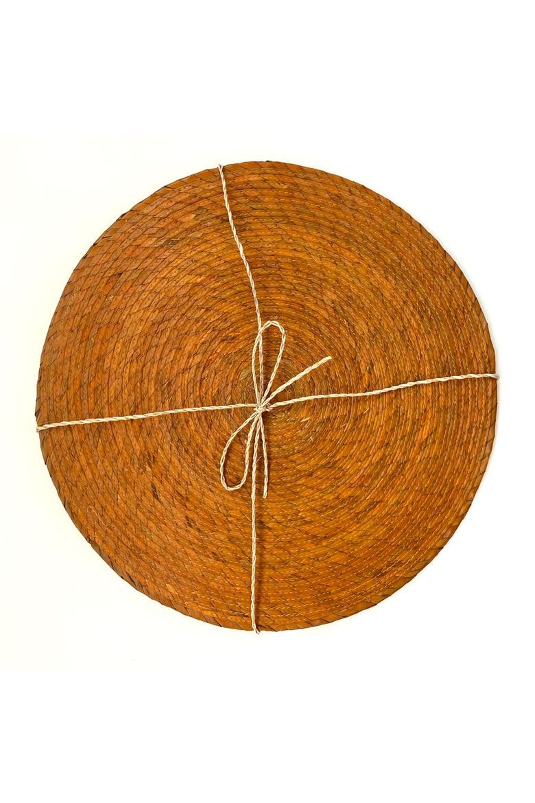Palm Placemat Set of 4, Alternate, color, Mustard