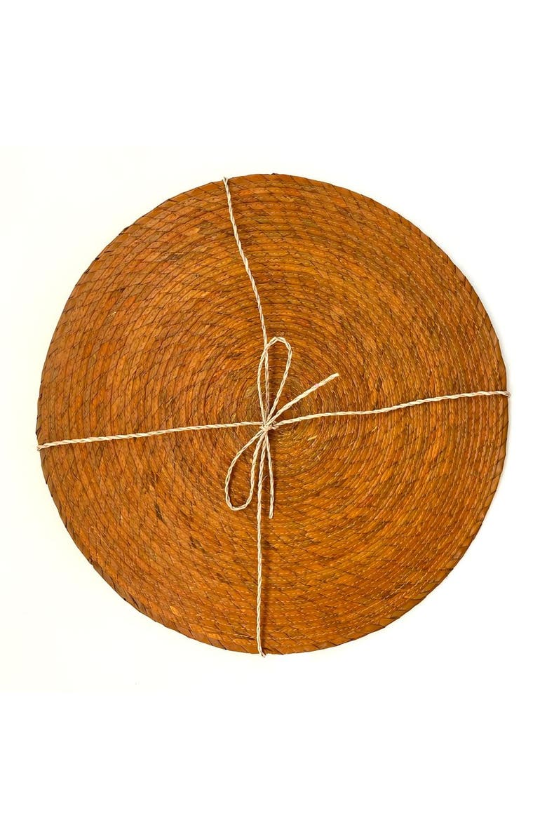 Coppermill Kitchen Palm Placemat Set of 4, Alternate, color, Mustard