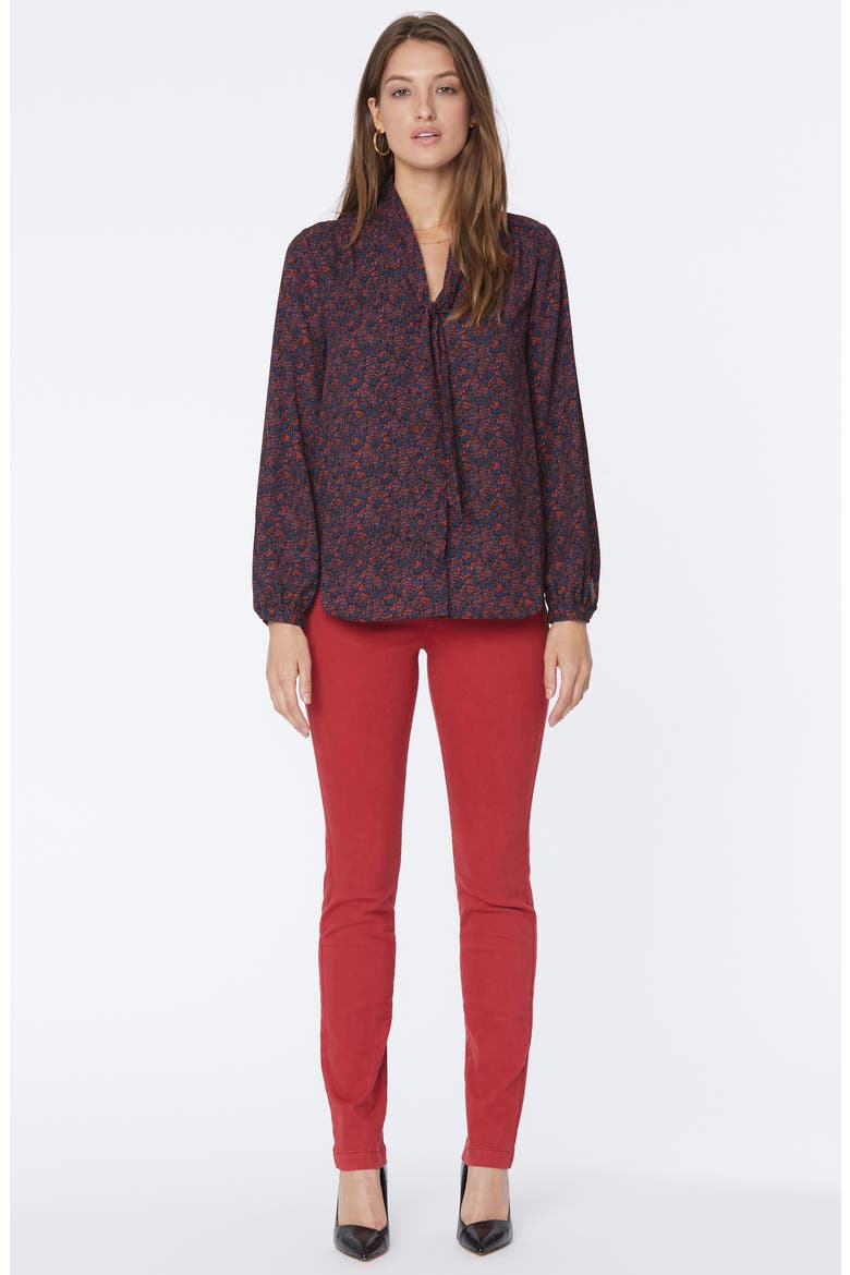 Bow Blouse, Alternate, color, HARBOUR HILLS