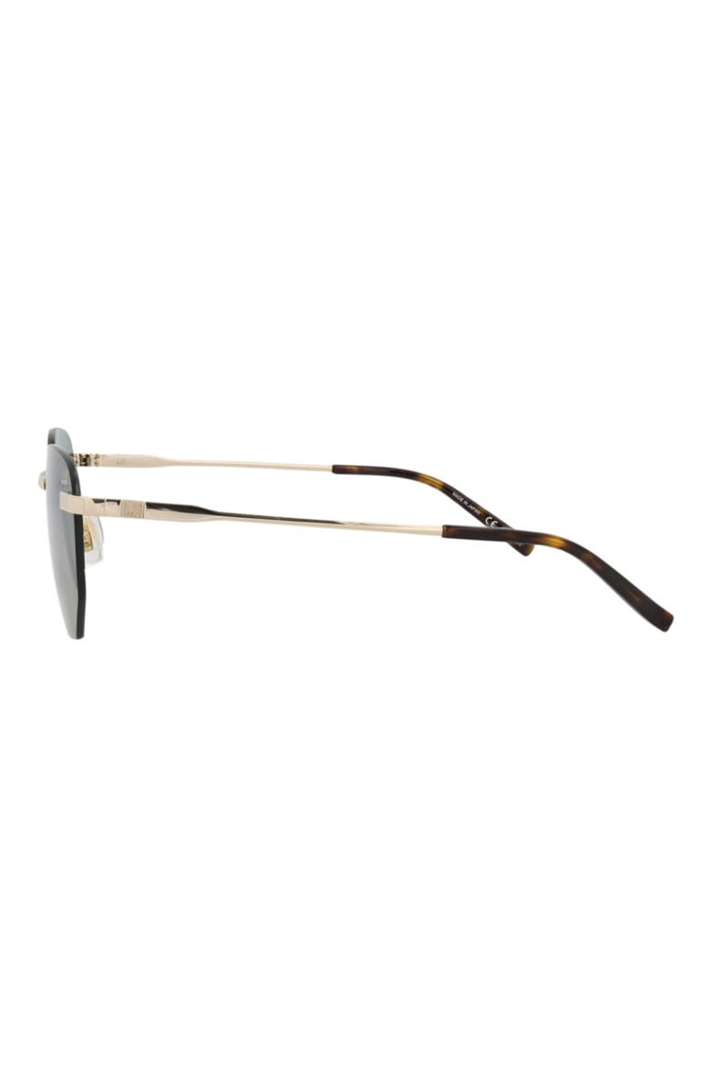 Square Rimless Sunglasses, Alternate, color, GOLD GOLD GREEN
