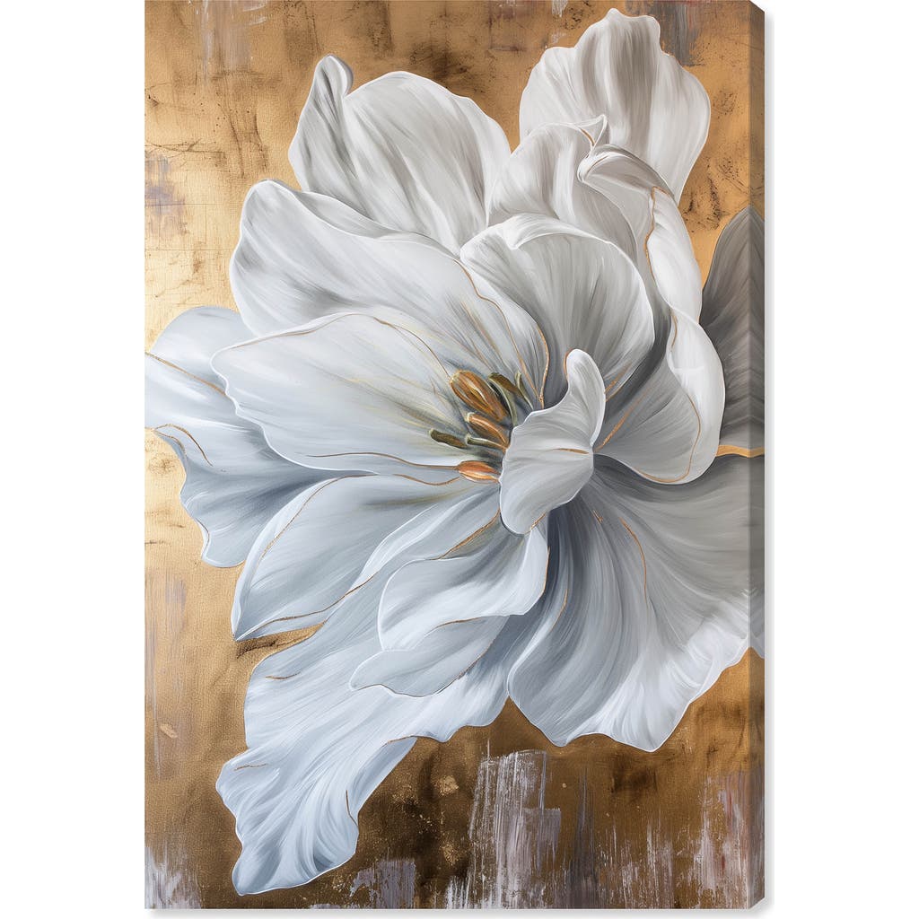 Wynwood Studio Bloom White Petals Canvas Wall Art In White