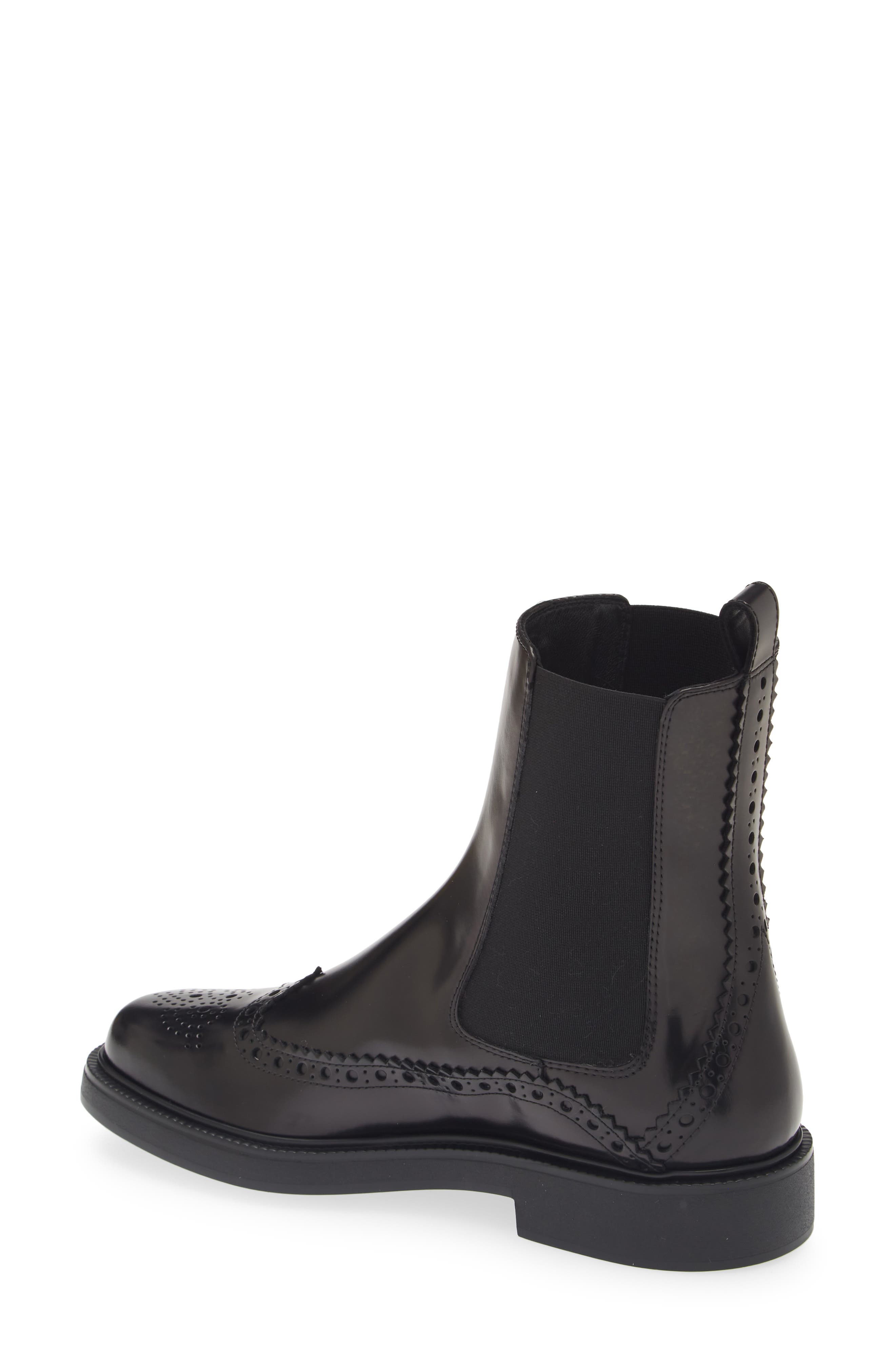 Tod's Wingtip Chelsea Boot, Alternate, color, 