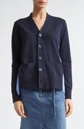 Sacai Mixed Stripe Media Poplin & Knit Cardigan
