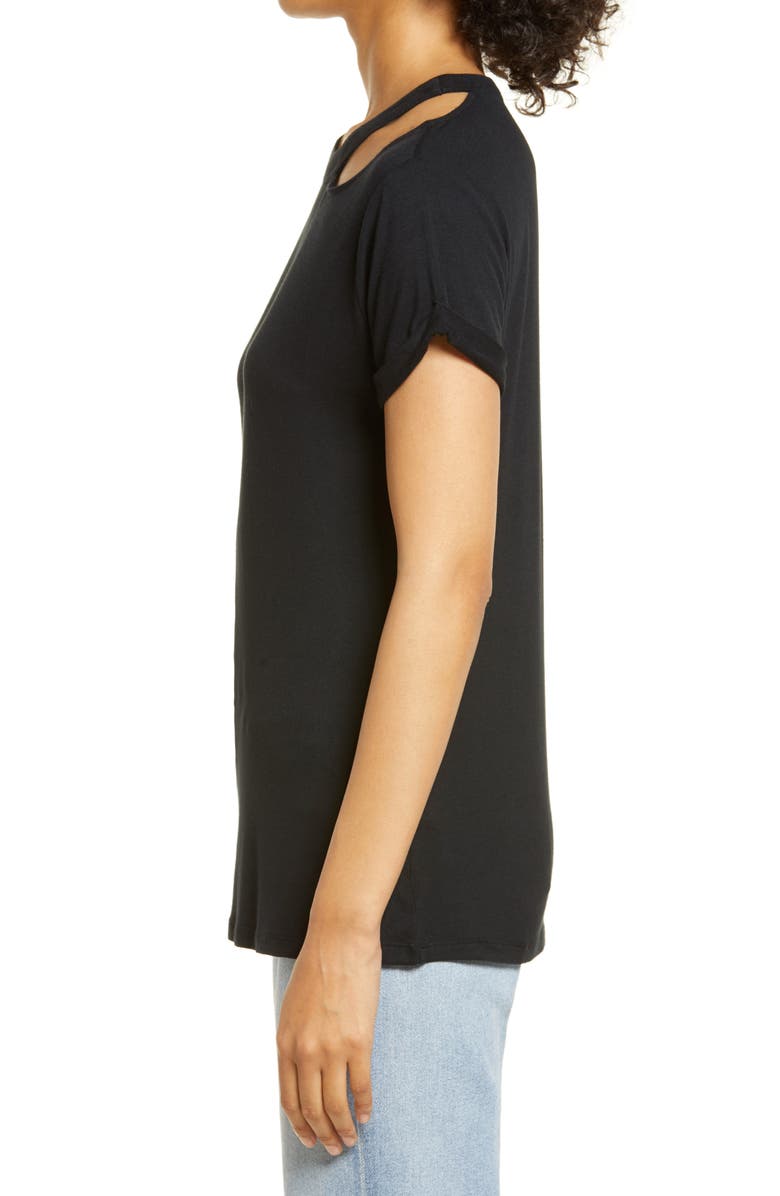 Halogen<sup>®</sup> Cutout Detail T-Shirt, Alternate, color,