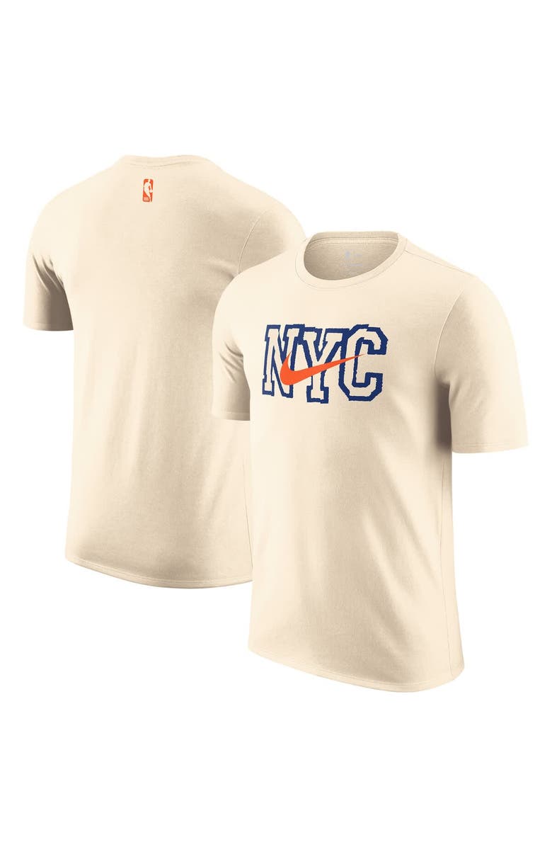 Nike Men's Nike  Natural New York Knicks 2025/26 City Edition Remix Essential Logo T-Shirt, Main, color, Natural