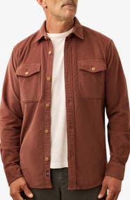 Faherty Cotton Stretch Corduroy Button-Up Overshirt