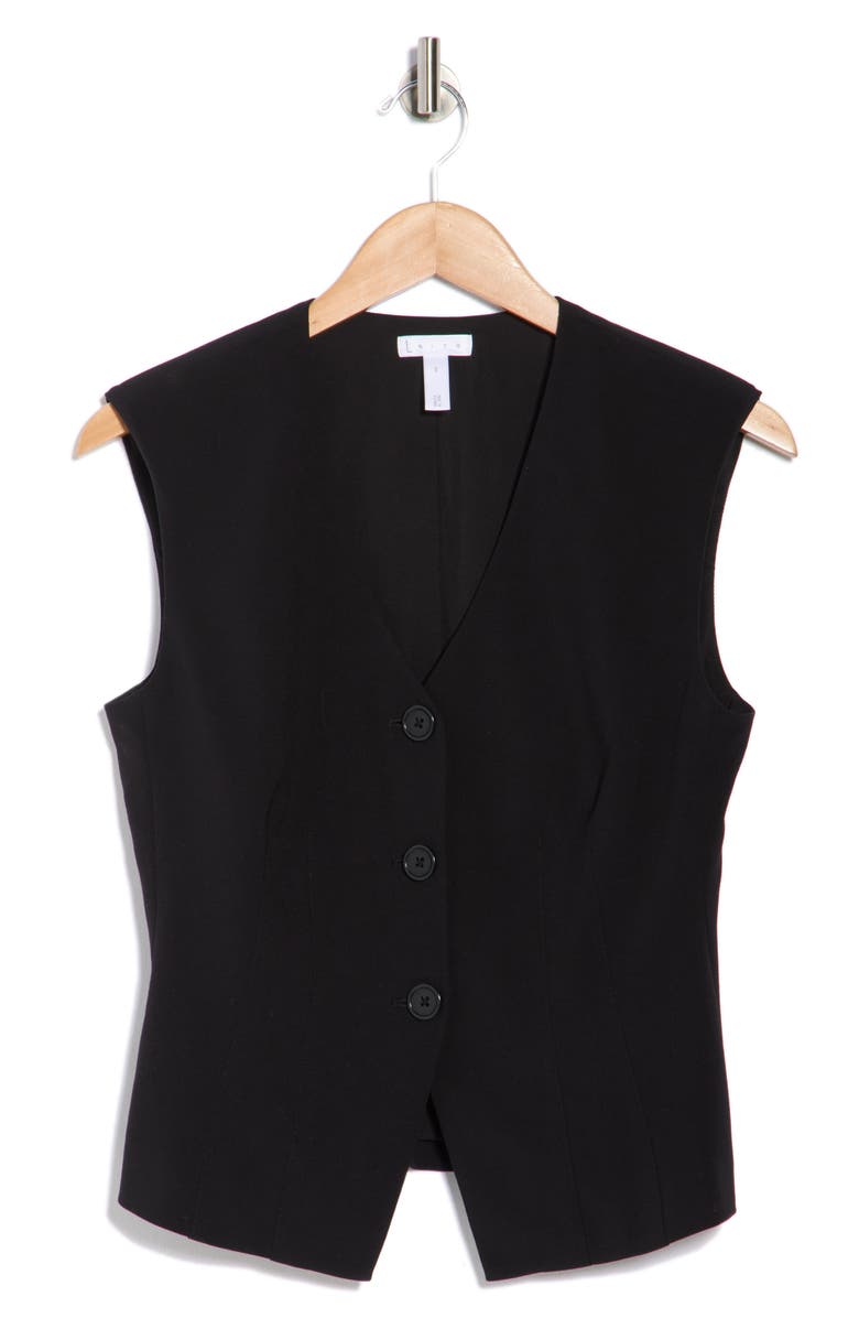 Leith Brooklyn Darted Vest, Alternate, color, Black