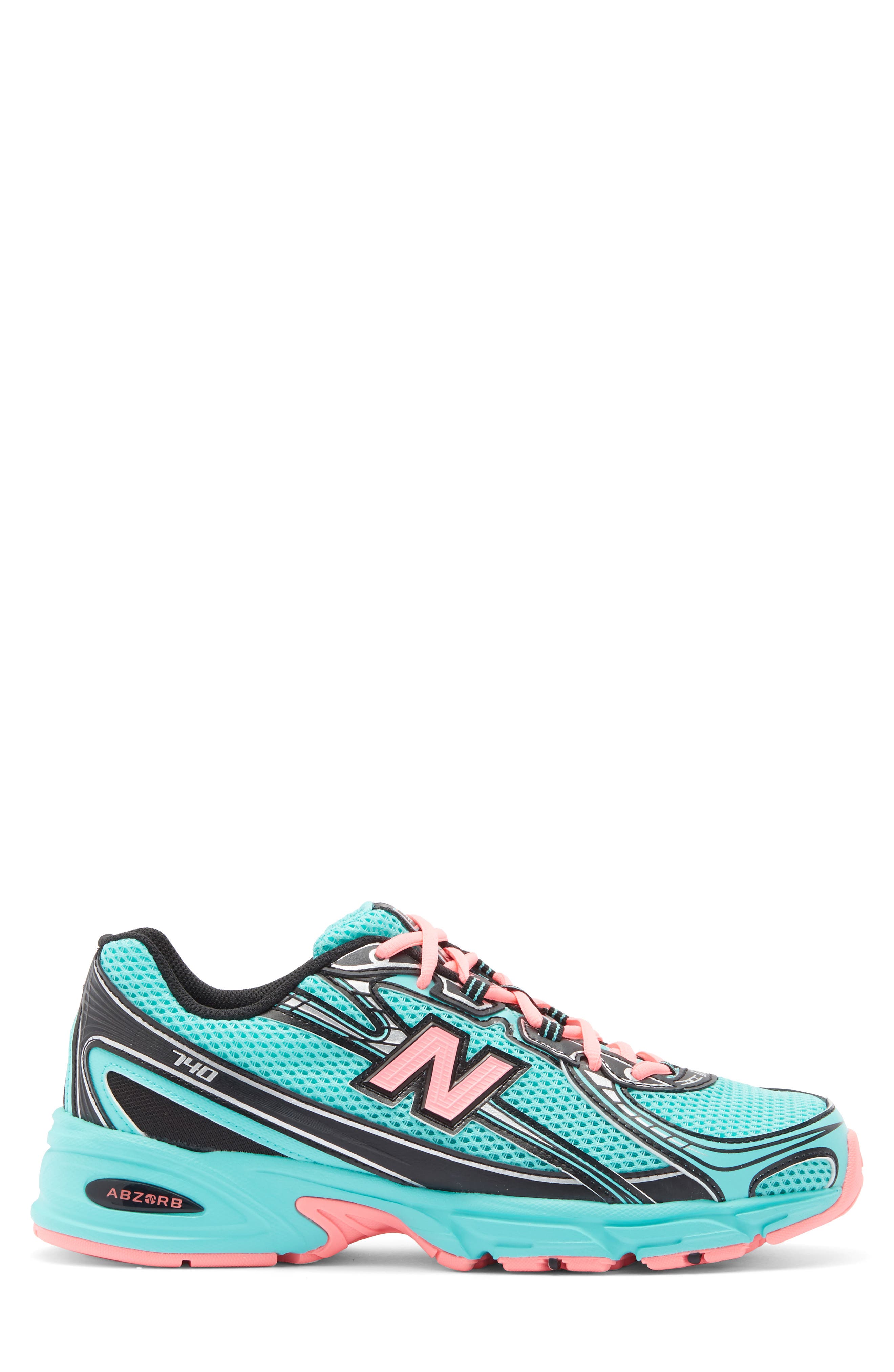 New Balance 740 Running Shoe, Alternate, color, Cyber Jade/ Ultra Pink