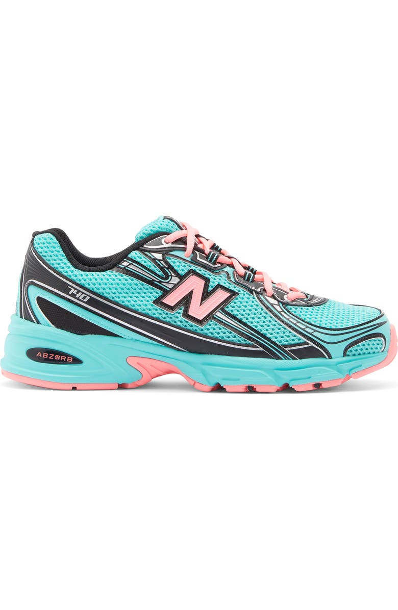 New Balance 740 Running Shoe, Alternate, color, Cyber Jade/ Ultra Pink