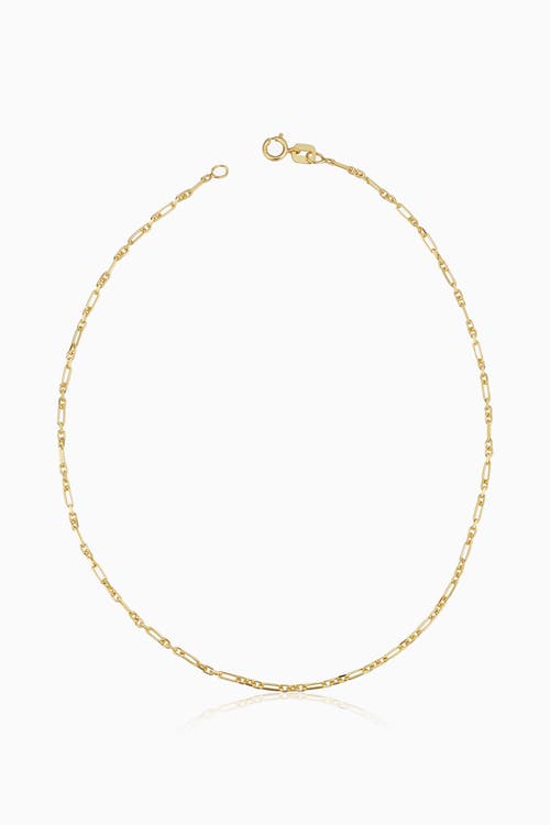 Oradina 14K Yellow Gold All You Need Anklet 