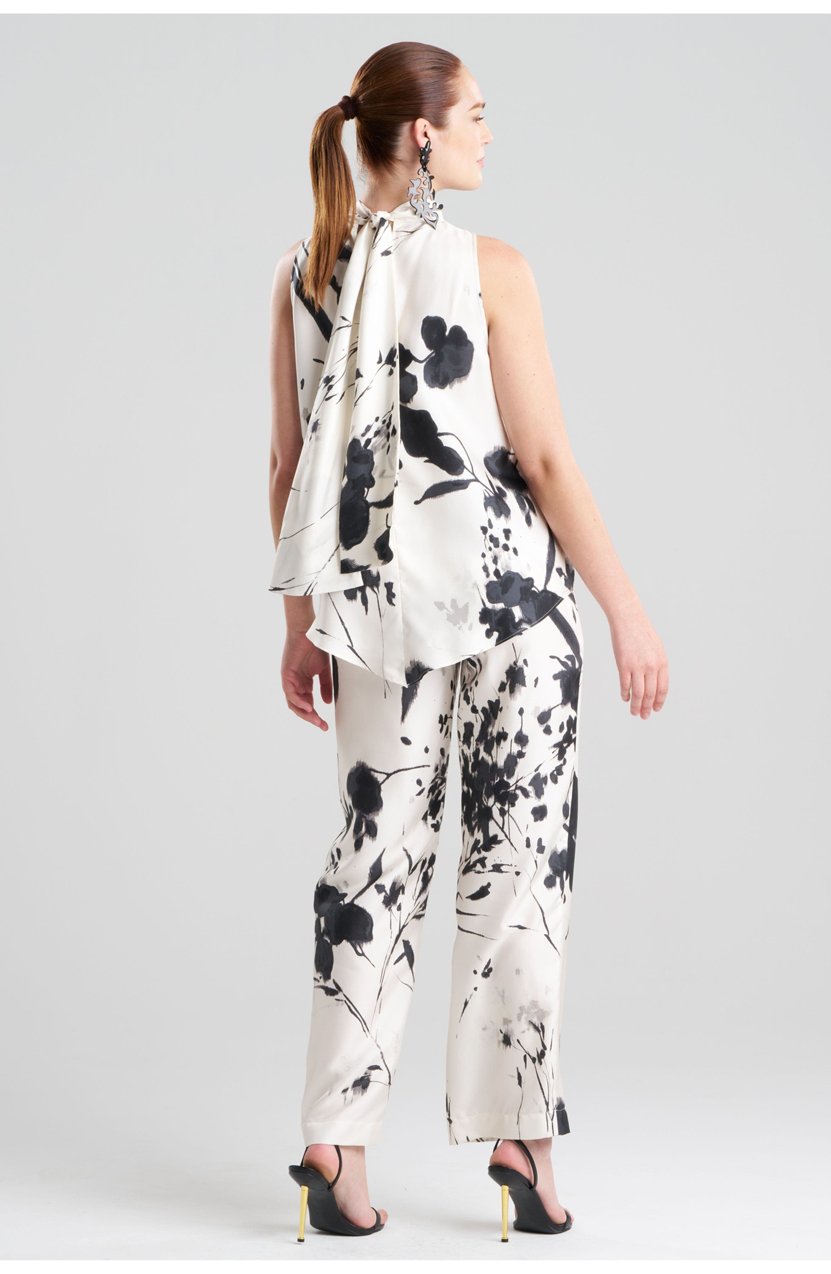Nara - Silk Twill Halter Scarf Top - image 2