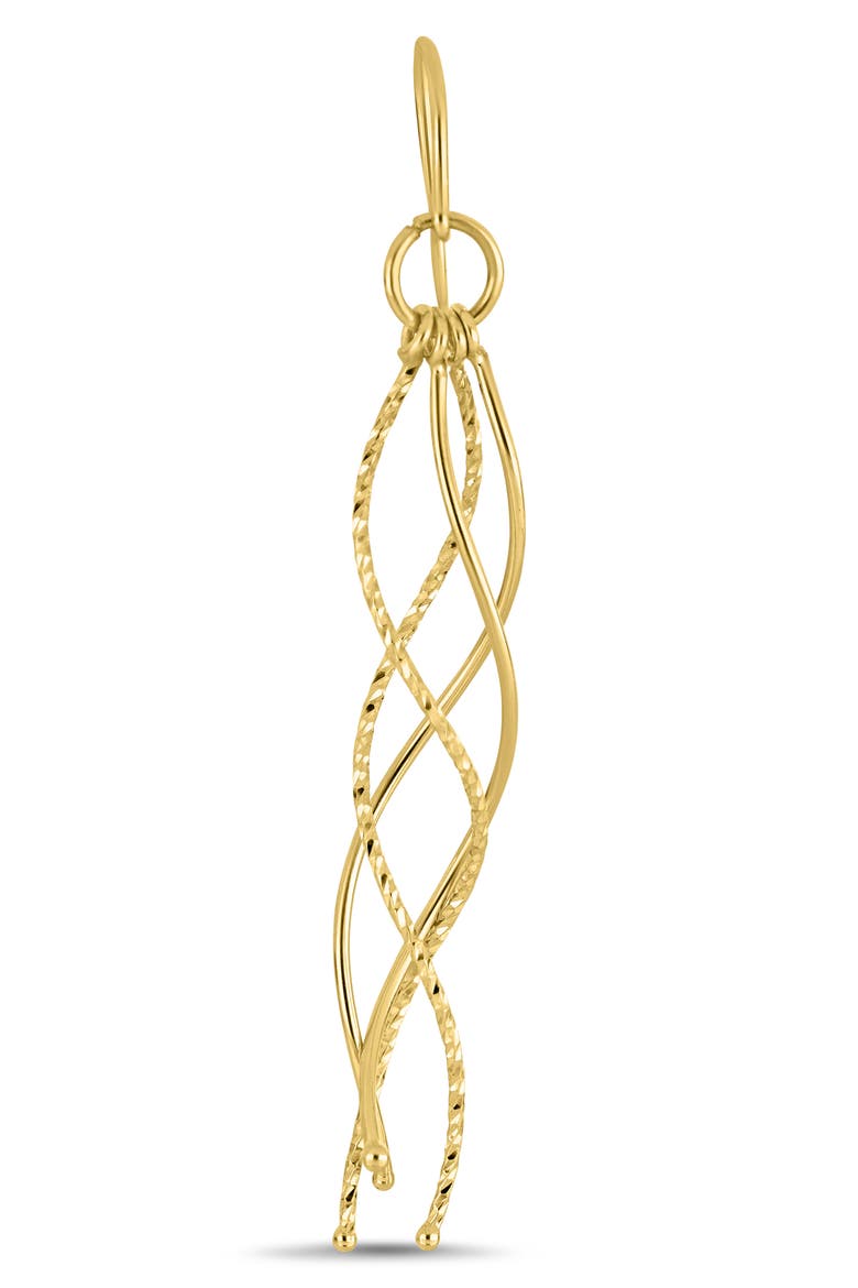 14K Yellow Gold Textured Bar Drop Earrings, Alternate, color, 14KY