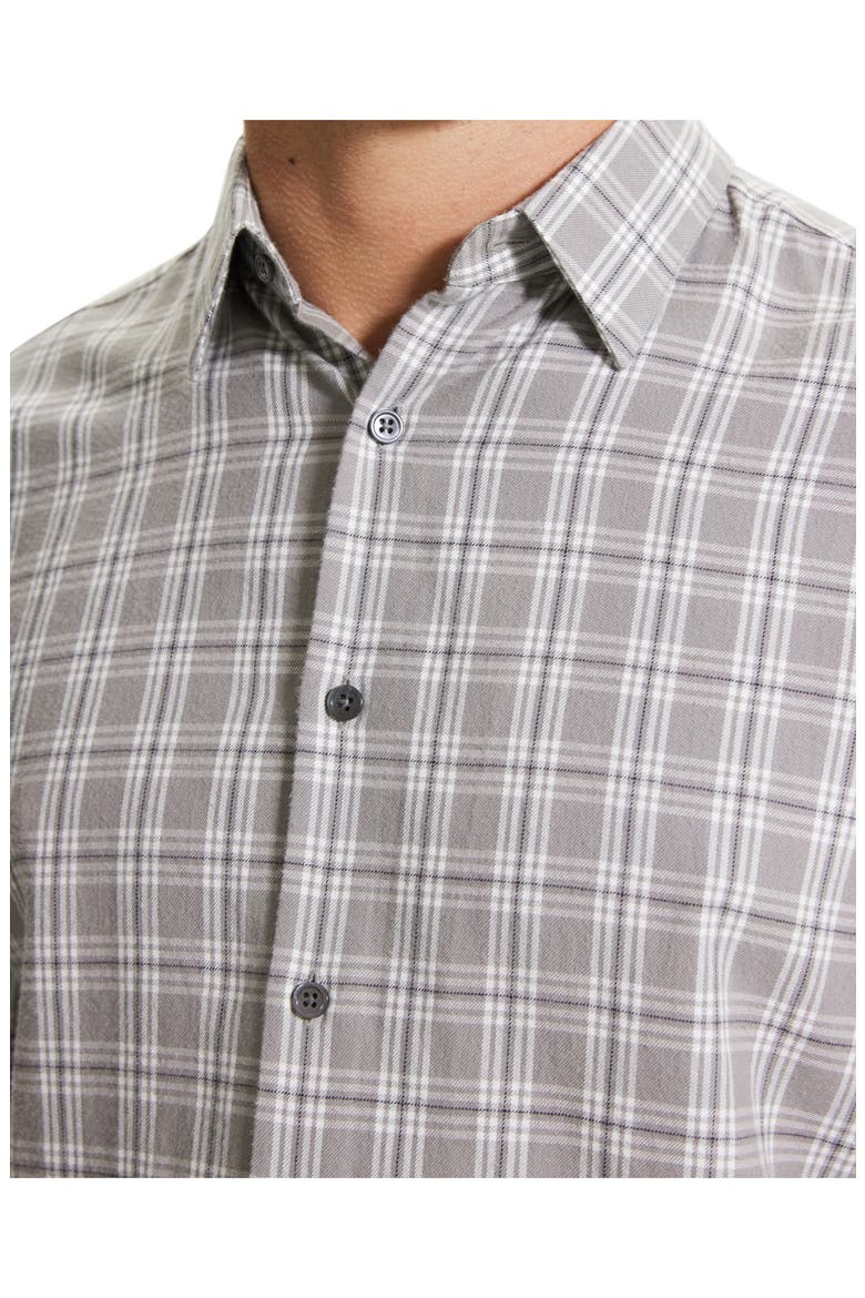 Irving Medium Check Cotton Button-Up Shirt, Alternate, color, FORCE GREY MULTI - 13O